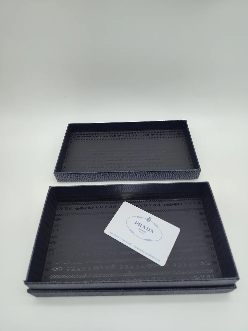 PRADA Large Navy Saffiano Gift Presentation Box Authentic Card 8.5